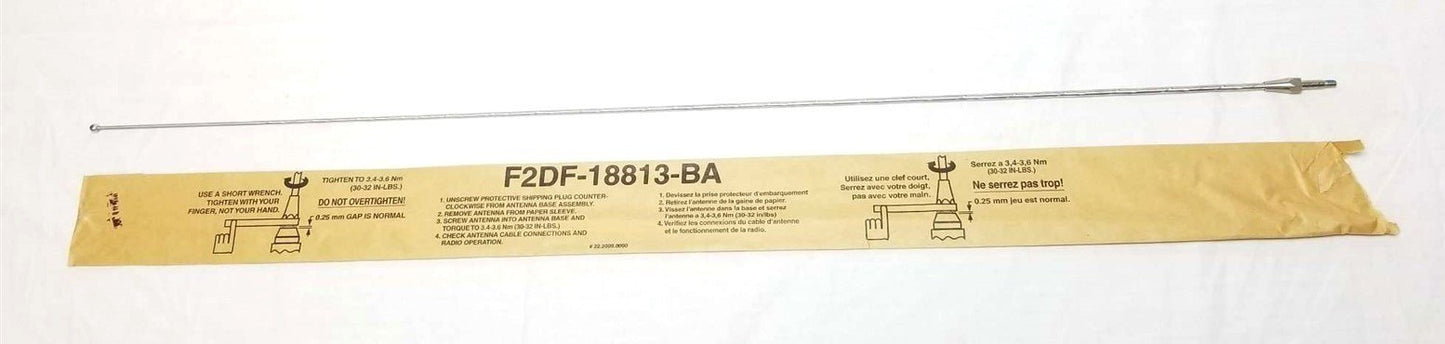 32" Long OEM 1996-2016 Ford F150 AM/FM Antenna Stainless Steel Chrome Paintable