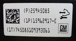OEM GM ABS Module 08-12 Express Van,Savana 2WD 3/4-Ton,1-Ton, W/Out Active Brake