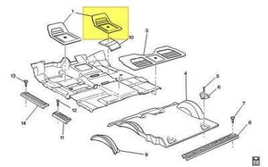 OEM Genuine Vinyl Floor Mat Tan Passenger Side w/GM Logo 90-99 Trucks pickups