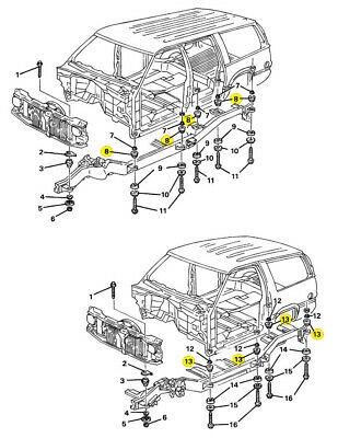 New OEM Body Mounting Upper Cushion 1993-1999 GMC CHEVY Truck