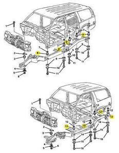 New OEM Body Mounting Upper Cushion 1993-1999 GMC CHEVY Truck