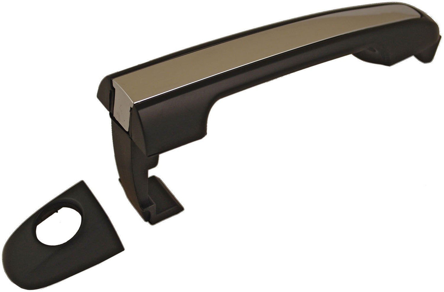 Ext Door Handle Front Left w/ Keyhole Primed Black w/ Chrome Insert - 79824