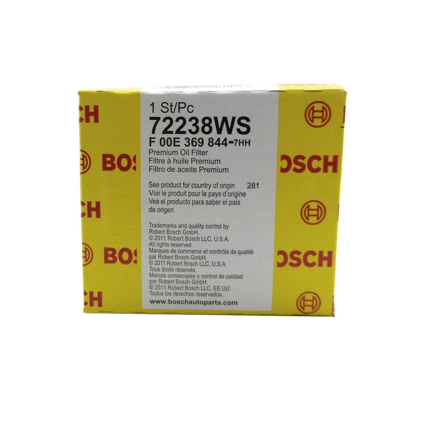 Set of 3 New Bosch Original Oil Filters 72238WS Buick Cadillac Chevrolet GMC