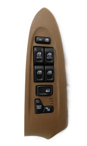 New OEM Front Left Power Window Switch GM 15180050, w/ Heated Seats, Light Oak