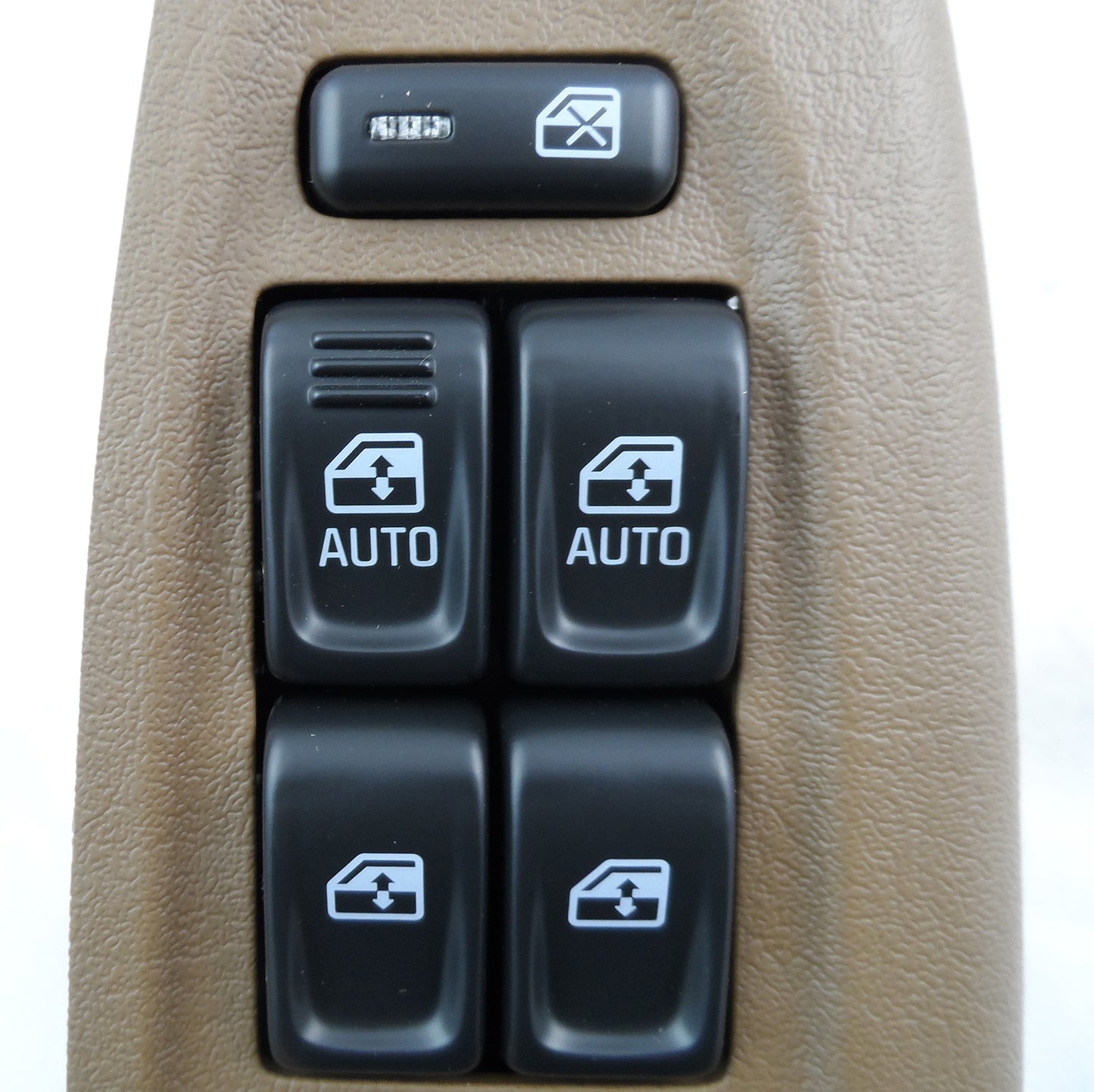 New OEM Front Left Power Window Switch GM 15180050, w/ Heated Seats, Light Oak