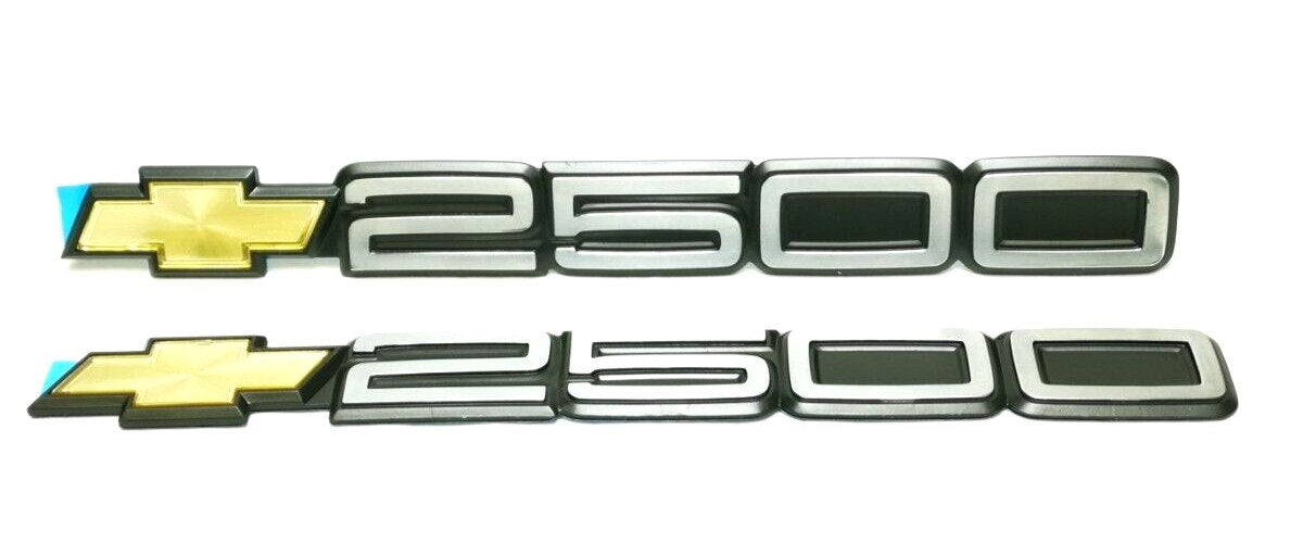 SET OF 2 OEM GM 15551234 Chevrolet 2500 Bowtie Door Emblem GM w/Adhesive
