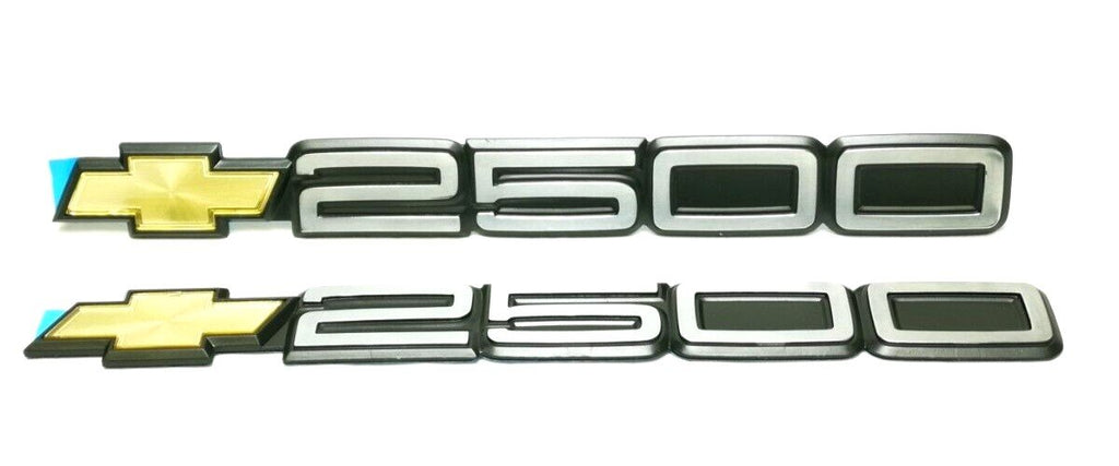 SET OF 2 OEM GM 15551234 Chevrolet 2500 Bowtie Door Emblem GM w/Adhesive