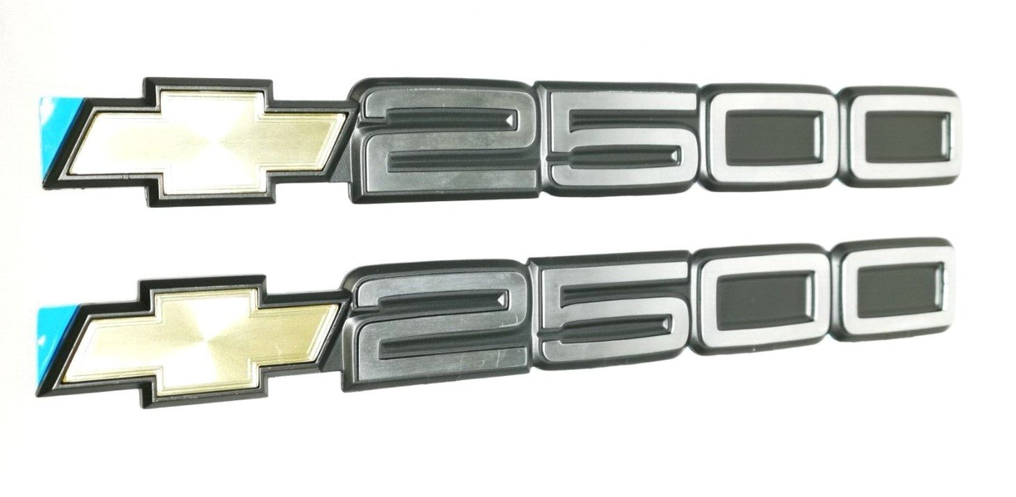SET OF 2 OEM GM 15551234 Chevrolet 2500 Bowtie Door Emblem GM w/Adhesive