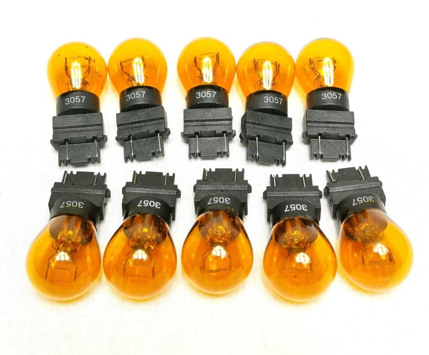 Set of 10 Lamp Bulb Lightbulbs 3057NA Amber Turn Signal Parking DRL Light Bulbs