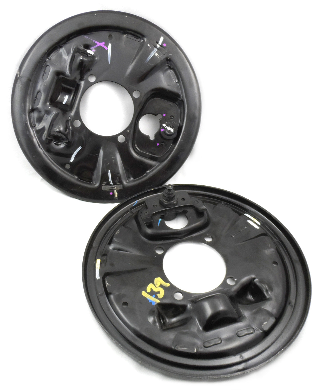 Two New OEM Left and Right Backing Plates, LH & RH 15650129, 15650130