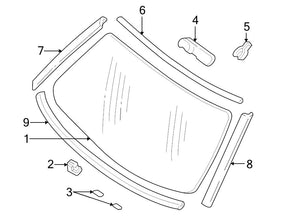 Brand New Front Upper Reveal OEM Windshield Molding #15726940