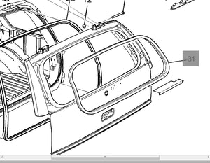 New OEM Weatherstrip for Liftgate Window 1997-2004 Blazer 15761642