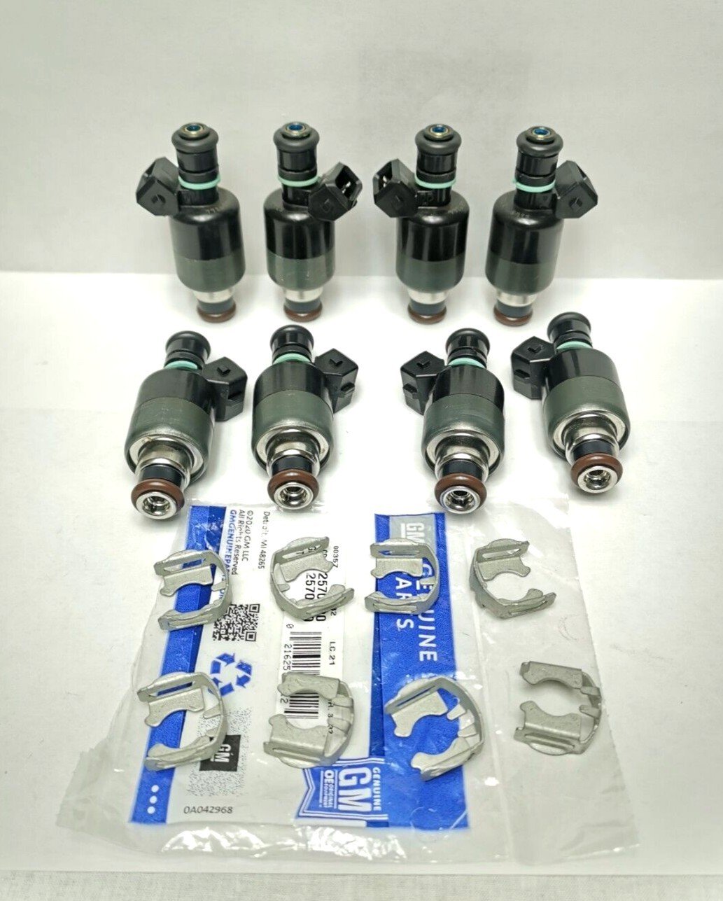 Set of 8 GM OEM 17089166 Fuel Injectors 1991-1993 4.9L Deville Fleetwood Seville