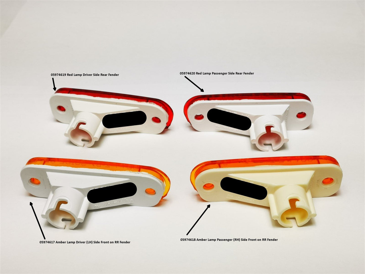 New Genuine GM OEM Side Marker Light 5974619, Red, RH Front or LH Rear