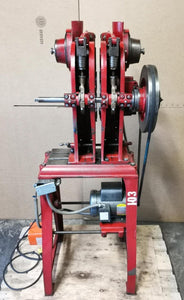 Chicago Model 722 DOUBLE HEAD RIVET MACHINE Size .218 RPM 150/175 Driver 1009
