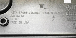 OEM GM 23116118 Front License Plate Holder Mounting Bracket 15-16 Escalade