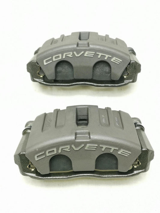 2-OEM GM 19208033LH & 19208034RH Front Calipers 05-13 Corvette C6 Complete+Pads