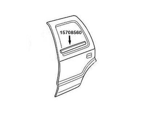 OE RH Rear Side Door Window Glass Weatherstrip/Blade 95-05 Jimmy S10 15708560