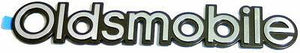 One Silver Black Oldsmobile Door Emblem Name Plate GM 15679071