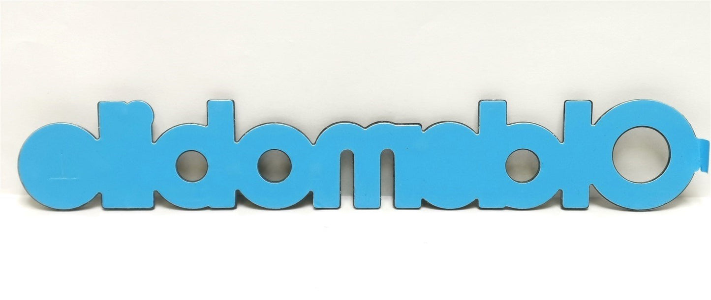 One Silver Black Oldsmobile Door Emblem Name Plate GM 15679071