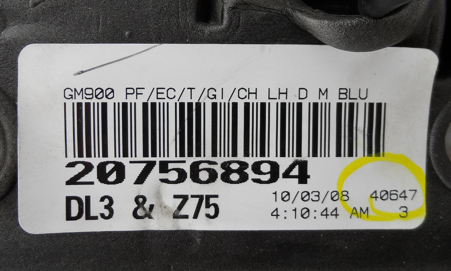 OEM Driver Powr Fold Mirror Arrow 09-14 Escalade Yukon Tahoe Blue/Chrome DL3 Z75