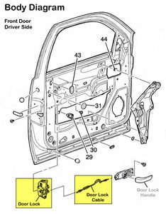 New OEM Front Driver Side Door Latch GM 20783844 with Manual Lock