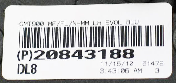 New OEM Driver Side Mirror 07-14 Silverado Tahoe Yukon Evo Blue/Black Grain DL8