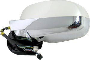 OEM Driver  Mirror 07-14 Escalade White Pearl/Chrome DR4 Z75 POWER FOLD NO ARROW