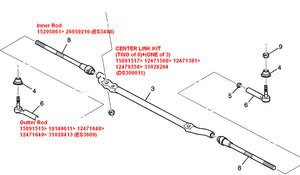 One New OEM 26059210 USA-Made Steering Inner Tie Rod End #ES3488