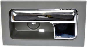 Int Door Handle Front/Rear Left Chrome Lever Gray Housing Power Locks - 90826