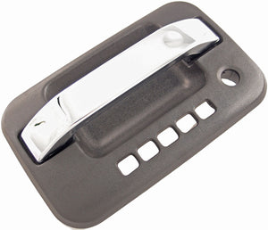 Ext Door Handle Front Left Chrome Lever Textured Black Housing w/ Keypad - 90533