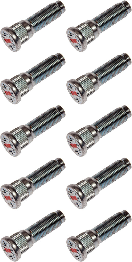 1/2-20 Serrated Wheel Stud - 0.627 In. Knurl, 1.9 In. Length - Dorman# 610-569