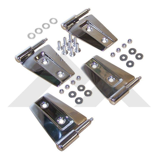 HINGE SET, 2 DOOR BODY, STAINLESS - Crown# RT34071