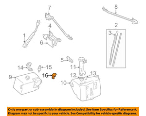 OEM GM 22072439 Windshield Washer Nozzle Fits 88-00 Tahoe Suburban Pickups CK 15/25/3500 Old P/N 15545259