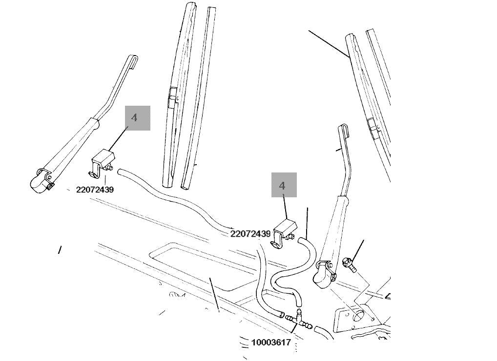 Three Pieces Kit Genuine Windshield Washer Nozzle Fit 88-00 GMC Chevrolet Trucks