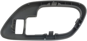 Int Door Handle Front & Rear Left Handle Bezel w/ Lock Hole Gray - Dorman# 88535