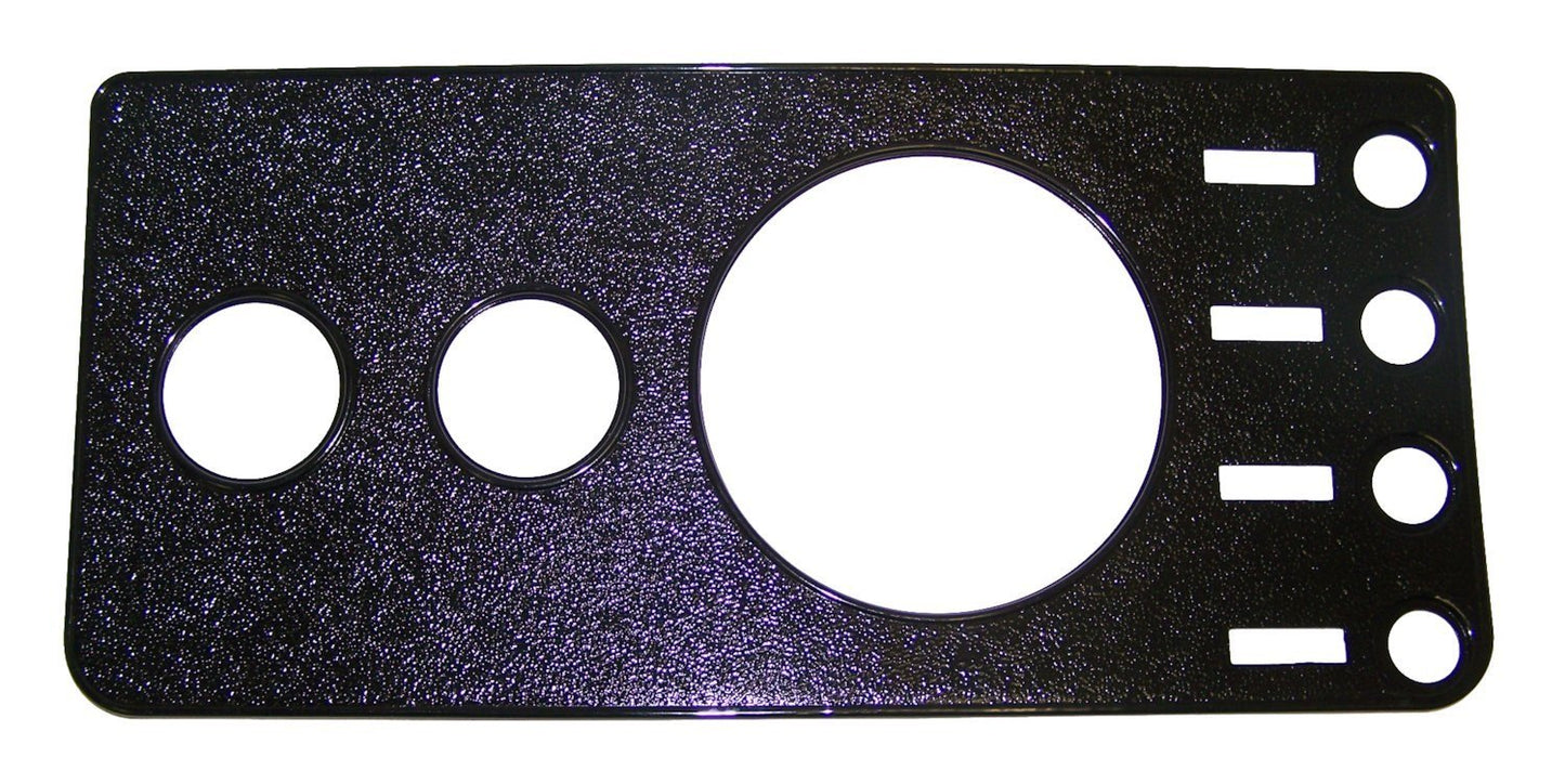 CJ Dash Overlay Panel, Black (w/o Radio Cutout) - Crown# 5457117NR