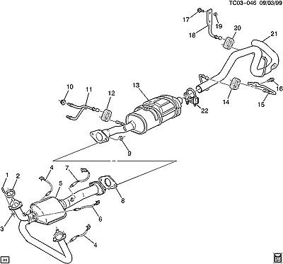 OEM GM 15732523 Muffler Hanger 97-00 Silverado Sierra Suburban Tahoe Escalade