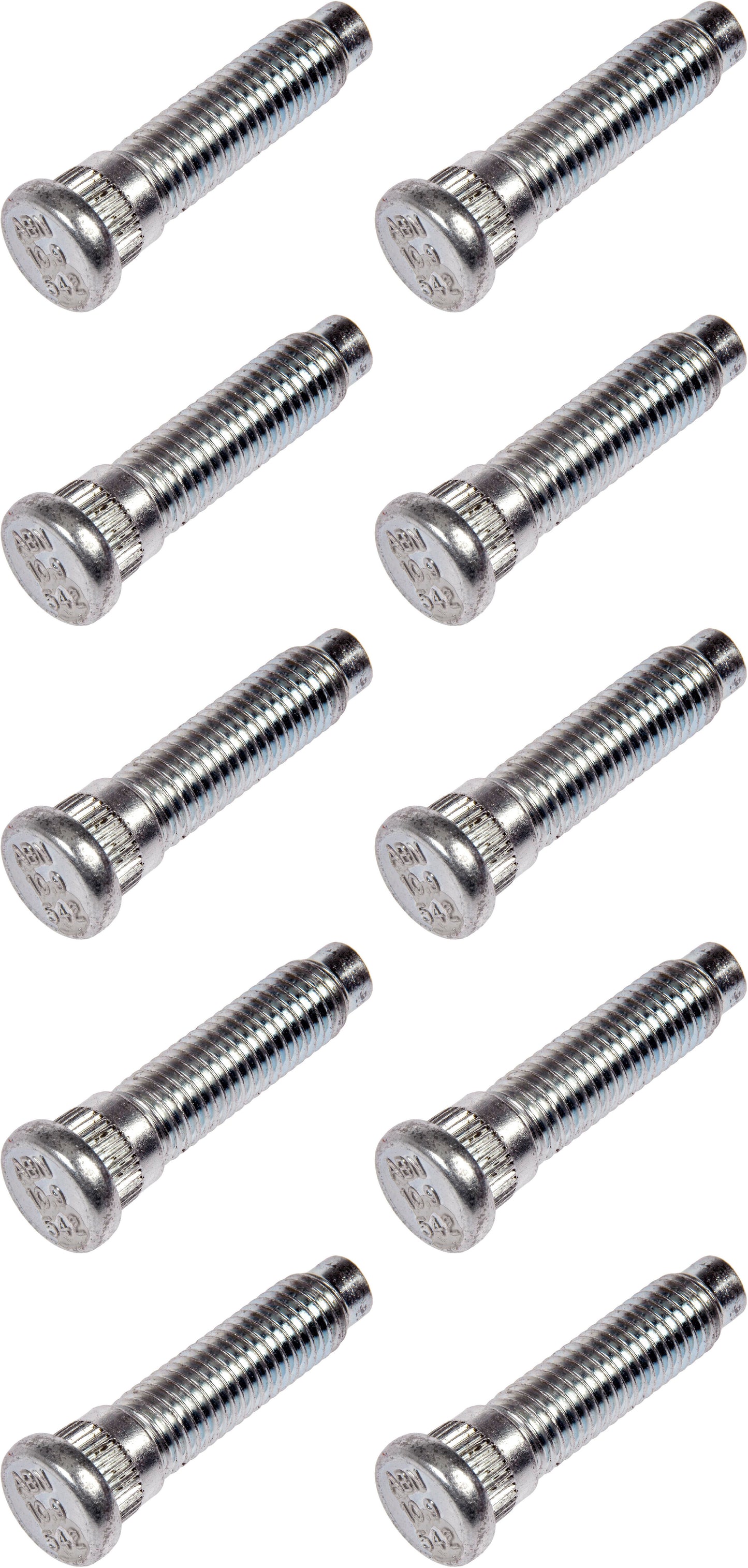 10 Serrated Wheel Stud M14-2.0 -15.97mm Knurl, 61.5mm Length - Dorman# 610-542