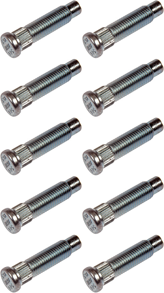 10 Serrated Wheel Stud M12-1.50 -15.97mm Knurl, 50.25mm Length - Dorman# 610-544