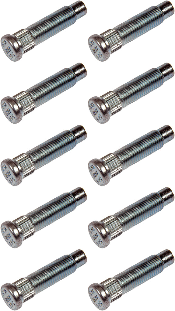 10 Serrated Wheel Stud M12-1.50 -15.97mm Knurl, 50.25mm Length - Dorman# 610-544