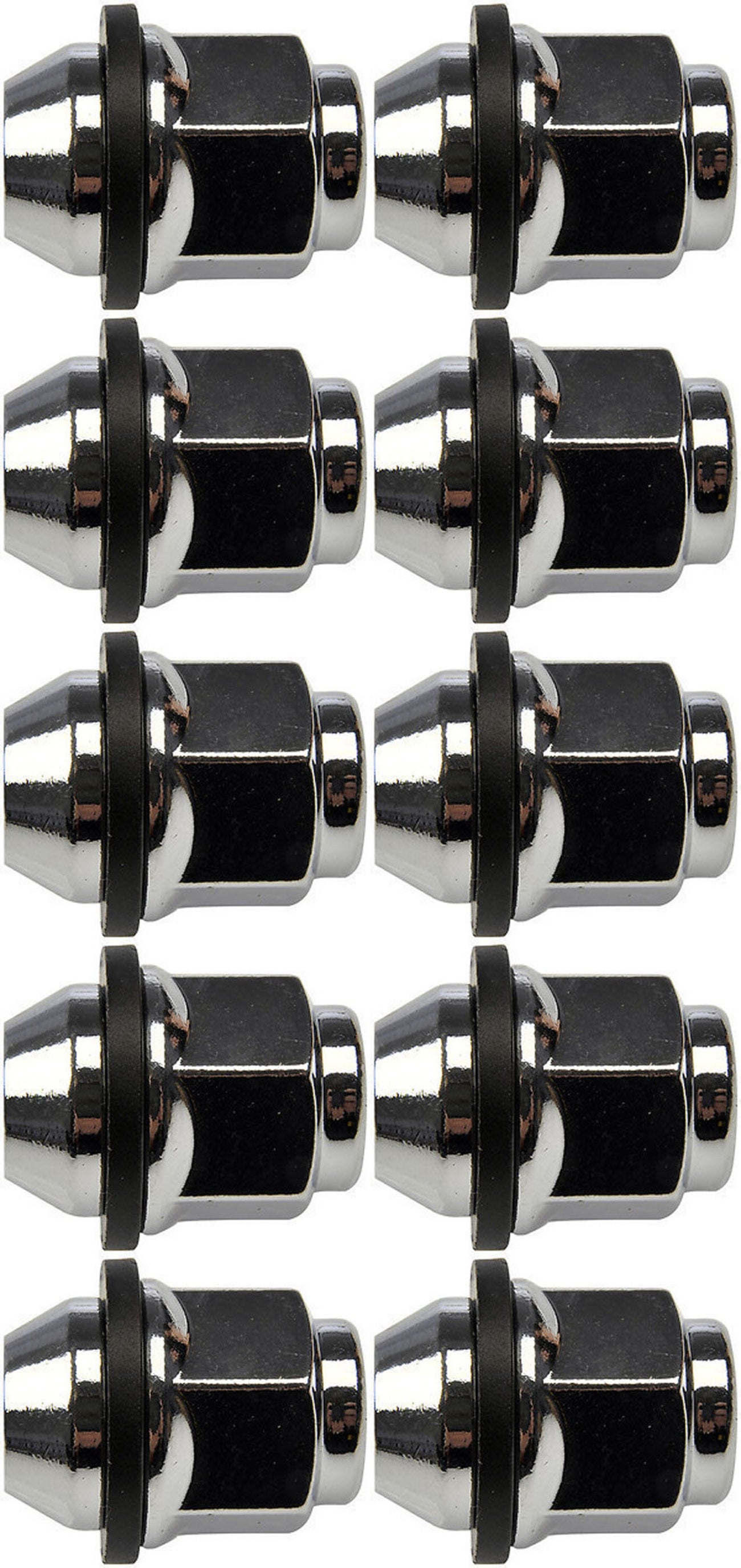 10 Wheel Lug Nut (Dorman 611-238) Wheel Nut M12-1.50 - 21mm Hex, 33.1mm Length