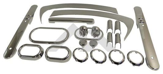 One New Complete Interior Trim Kit (2-Door; Chrome) - Crown# RT27029