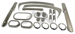 One New Complete Interior Trim Kit (2-Door; Chrome) - Crown# RT27029