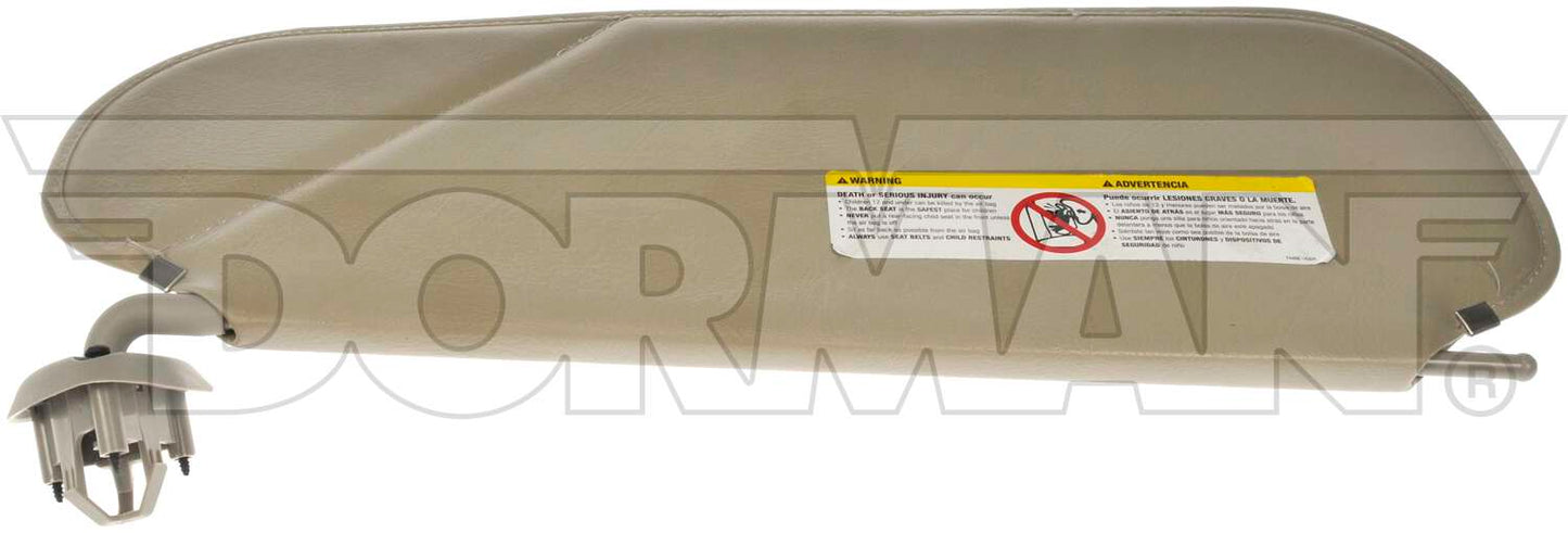 Left Sun Visor Panel Vinyl Shale (Dorman 74486)Fits 03-15 Chev&GMC Vans