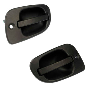 Black Front L&R Ext Door Handles (Dorman 760-5207 & 760-5208) 08-11 Freightliner