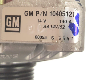 OEM GM 10405121 Valeo Alternator 01-03 Opel Daewoo Buick 2.5L 14V 140AMPS