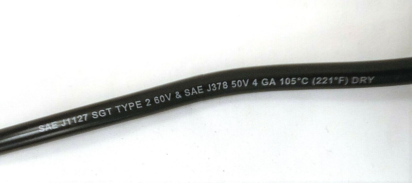 Battery Relocation Kit Cables 4 Gauge W/Aux Red Positive 65", Black negative 40"