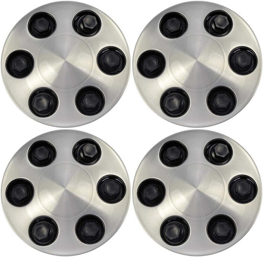 Four Wheel Center Caps - Brushed Aluminum Look (Dorman# 909-011)