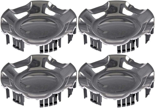 Four Brushed Aluminum Wheel Center Caps (Dorman# 909-019)